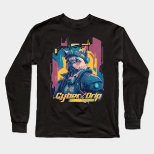 Cyber Drip - Cyber Pug Long Sleeve T-Shirt